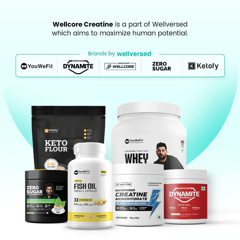 wellcore pure micronised creatine monohydrate | kiwi kick (307g, 83 servings) wellcore pure micronised creatine monohydrate | kiwi kick (307g, 83 servings)